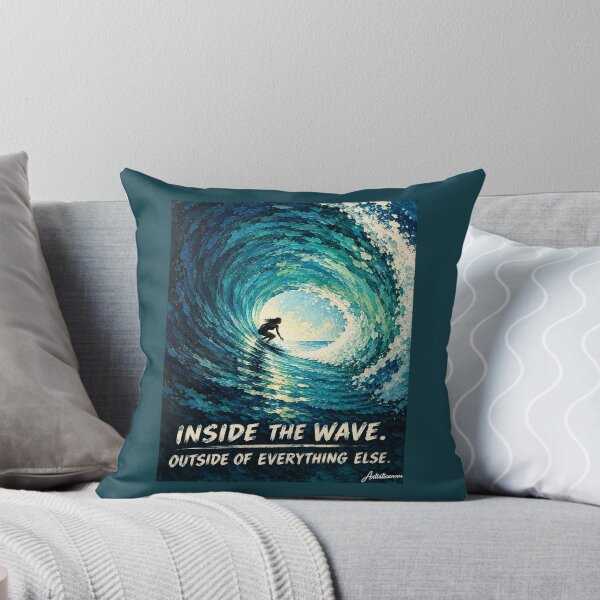 Item preview, Inside the Barrel — Minimalist Surfer Wave Art designed and sold by Artisticanvas.