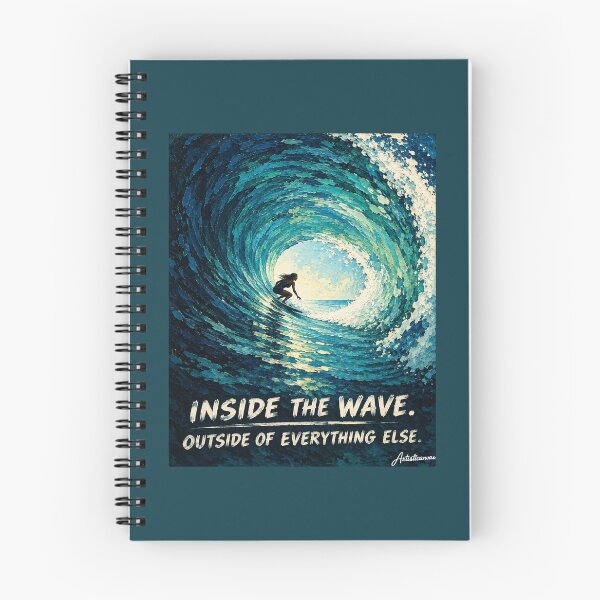 Item preview, Inside the Barrel — Minimalist Surfer Wave Art designed and sold by Artisticanvas.