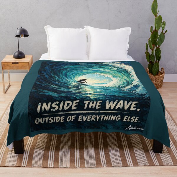 Item preview, Inside the Barrel — Minimalist Surfer Wave Art designed and sold by Artisticanvas.