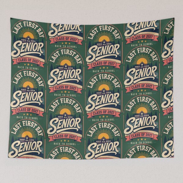 Item preview, Last First Day Senior 2027 ®, Class of 2027 Back to School Oversized T-Shirt designed and sold by BoomerAndCo.