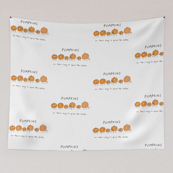 Item preview, Pumpkins On Their Way To Spice The Lattes designed and sold by cerima.
