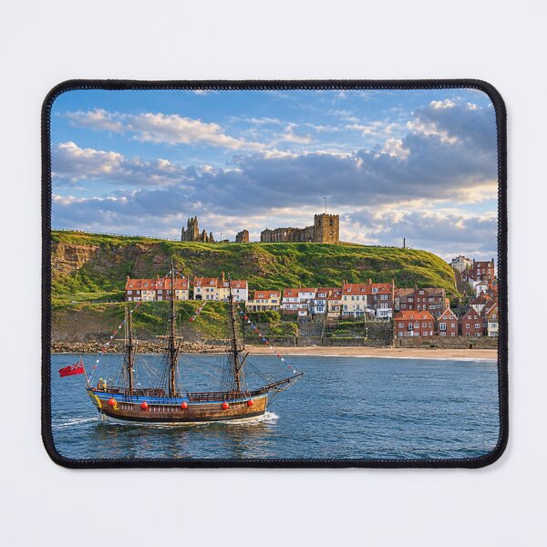 Item preview, Historic Sailing Ship off Whitby Coast designed and sold by Astute-Artio-Photography.