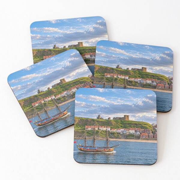 Item preview, Historic Sailing Ship off Whitby Coast designed and sold by Astute-Artio-Photography.