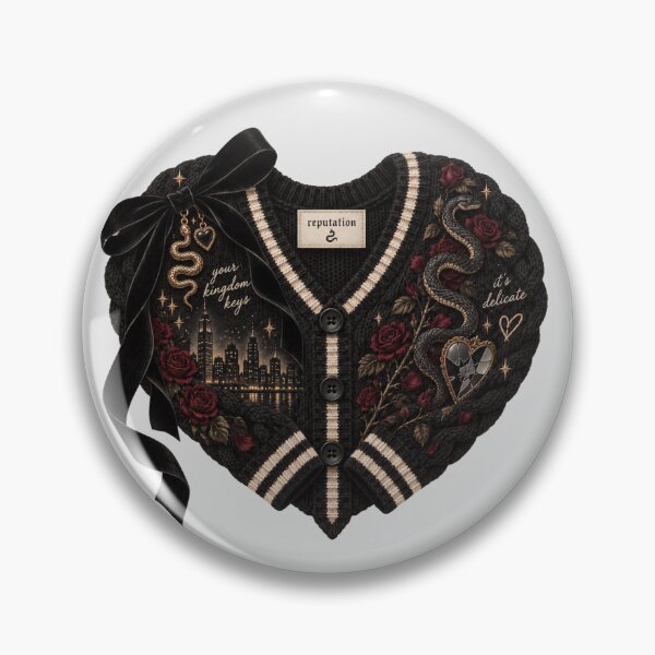 Item preview, REPUTATION Cardigan Taylor Swift v1 Folklore Heart Sweater designed and sold by taylorvinyls.