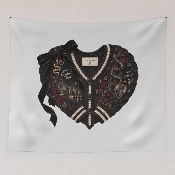 Item preview, REPUTATION Cardigan Taylor Swift v1 Folklore Heart Sweater designed and sold by taylorvinyls.