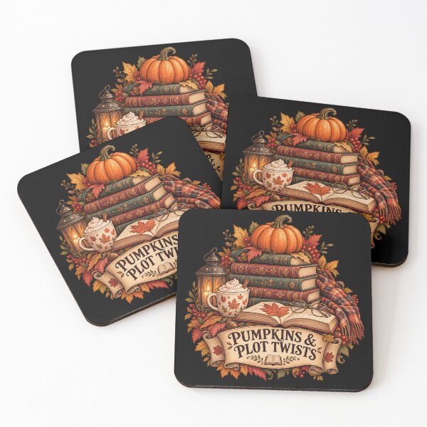 Item preview, Pumpkins & Plot Twists – Cozy Autumn Bookish Design designed and sold by Scarlett-Goods.