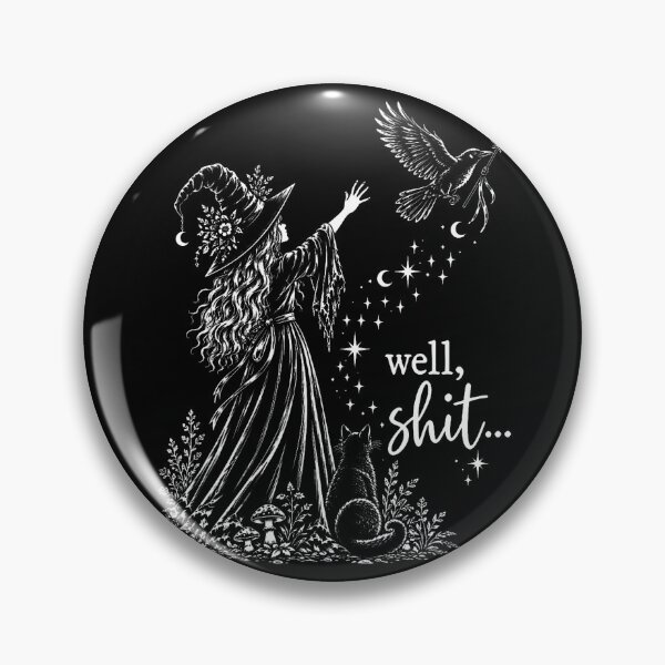 Item preview, Well Shit Funny Witch Crow Magic Wand Halloween Spooky designed and sold by Tomtomatos.
