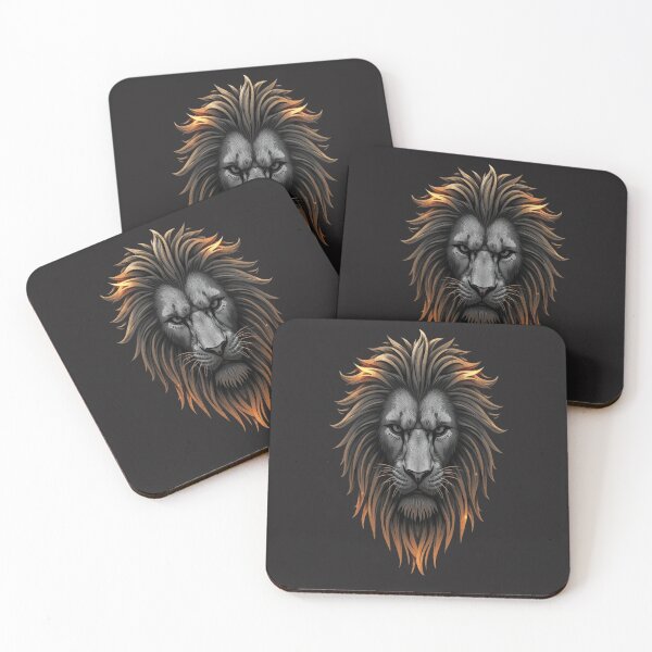 Item preview, The Home Gym Sovereign Fierce Lion Head Golden Mane Dark Aesthetic designed and sold by Bennie Singh.