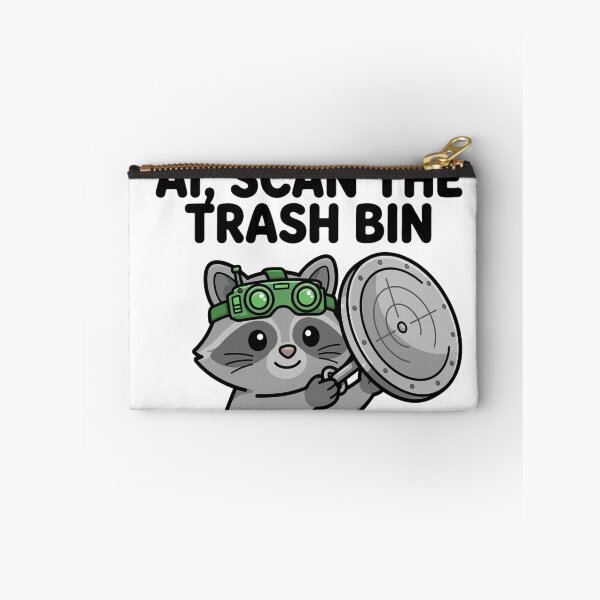 Item preview, AI Scan The Trash Bin - Techy Trash Panda Raccoon Sticker designed and sold by ismai6.