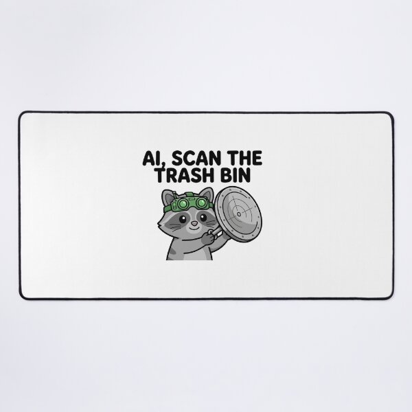 Item preview, AI Scan The Trash Bin - Techy Trash Panda Raccoon Sticker designed and sold by ismai6.