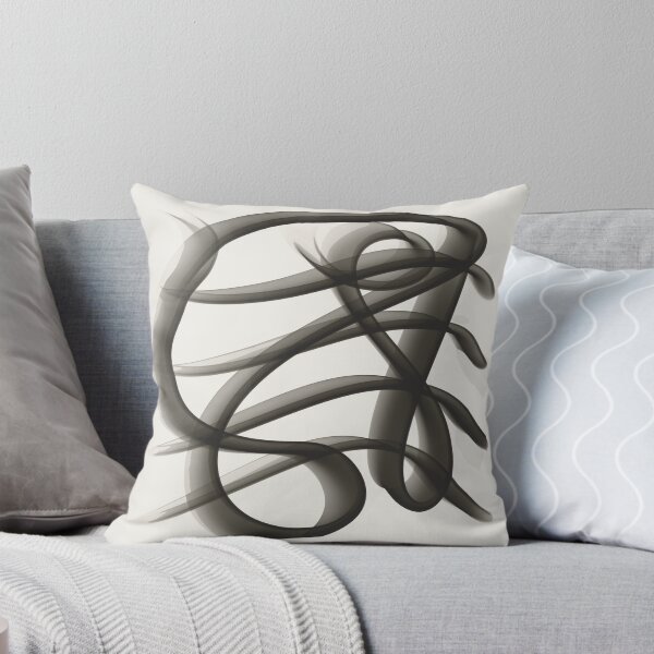 Item preview, Abstract Charcoal Swirls on Warm Oatmeal Cream designed and sold by CaramelCo.