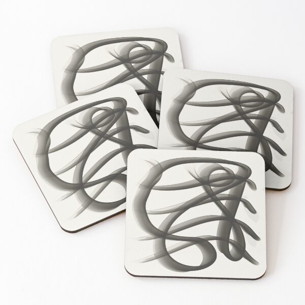 Item preview, Abstract Charcoal Swirls on Warm Oatmeal Cream designed and sold by CaramelCo.