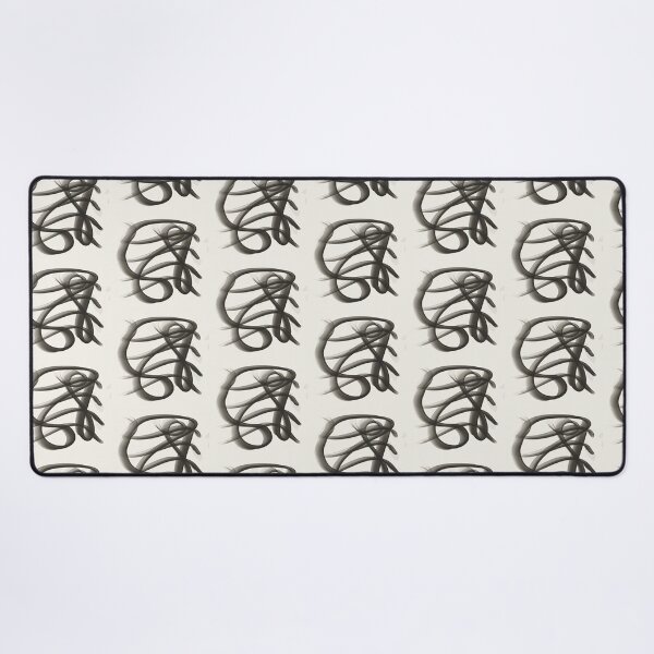 Item preview, Abstract Charcoal Swirls on Warm Oatmeal Cream designed and sold by CaramelCo.