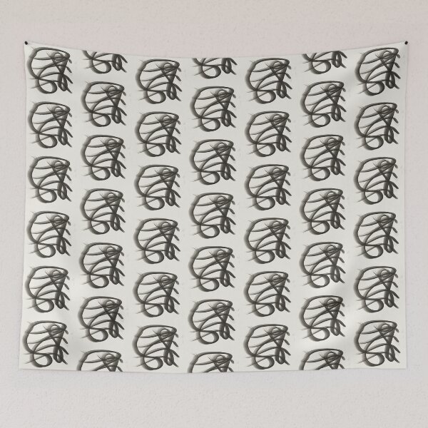 Item preview, Abstract Charcoal Swirls on Warm Oatmeal Cream designed and sold by CaramelCo.