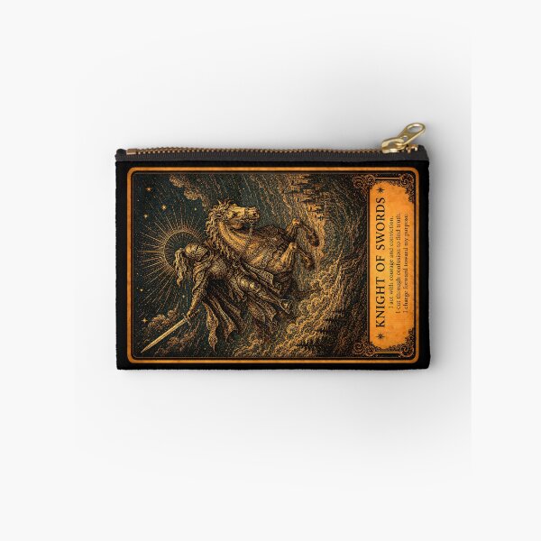 Item preview, Knight of Swords Tarot Card - Vintage Speed & Determination Art designed and sold by ArcanaAbsolute.