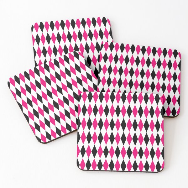 Item preview, Pink Black White Harlequin Diamonds Pattern - Light  designed and sold by PatternTitan.