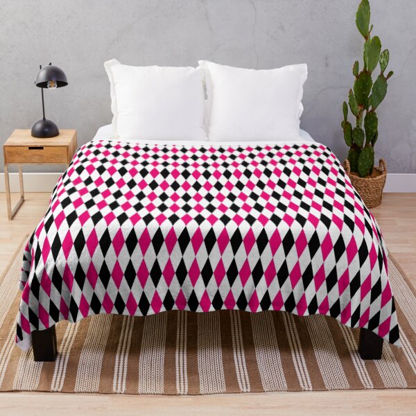 Item preview, Pink Black White Harlequin Diamonds Pattern - Light  designed and sold by PatternTitan.