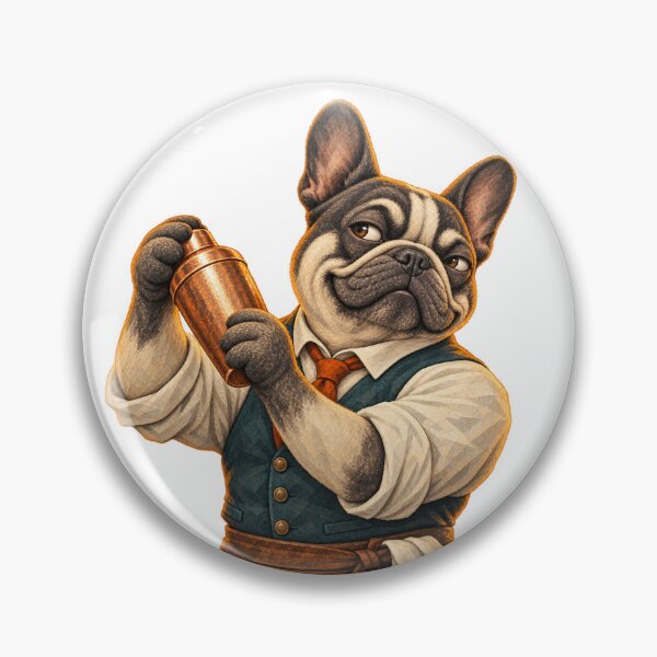 Item preview, French Bulldog Cocktail Bartender designed and sold by ArtikaCreative.