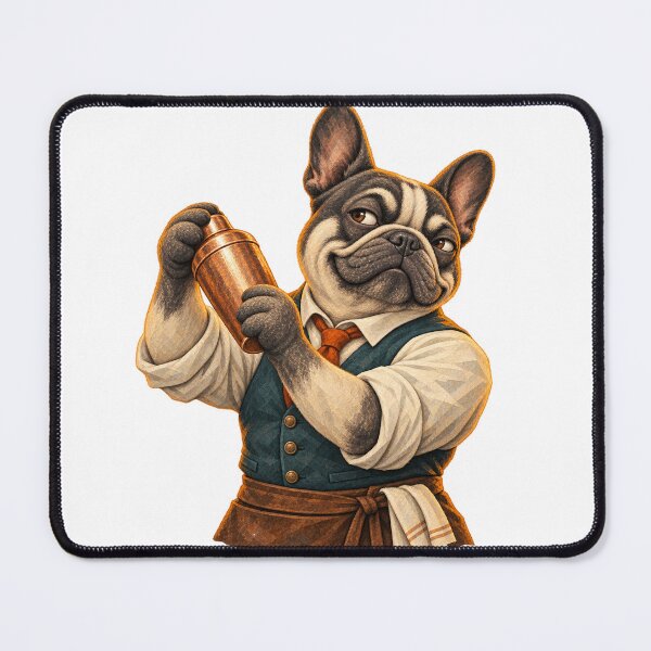 Item preview, French Bulldog Cocktail Bartender designed and sold by ArtikaCreative.