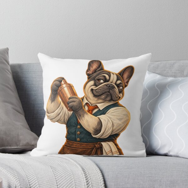 Item preview, French Bulldog Cocktail Bartender designed and sold by ArtikaCreative.