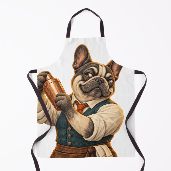 Item preview, French Bulldog Cocktail Bartender designed and sold by ArtikaCreative.