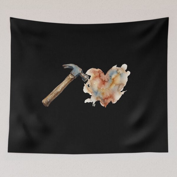 Item preview, Watercolor Hammer Shaping A Colorful Heart Art designed and sold by bvdesignart.