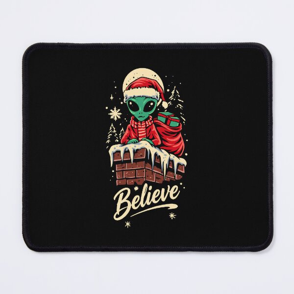 Item preview, Believe Alien Christmas – Cute Green Alien Santa Holiday T-Shirt designed and sold by phsycartwork.