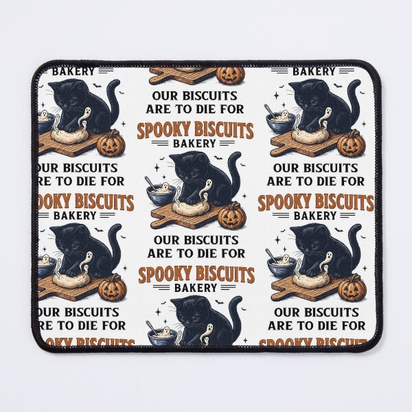 Item preview, Spooky Biscuits Bakery Halloween Cat Baking Pun designed and sold by RDGNR.