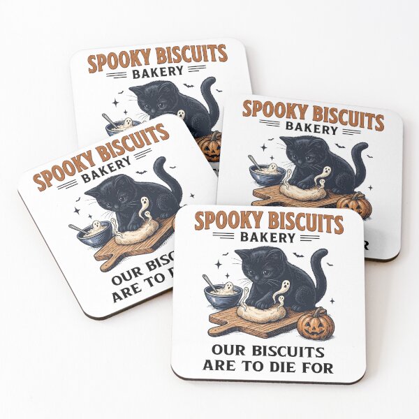 Item preview, Spooky Biscuits Bakery Halloween Cat Baking Pun designed and sold by RDGNR.