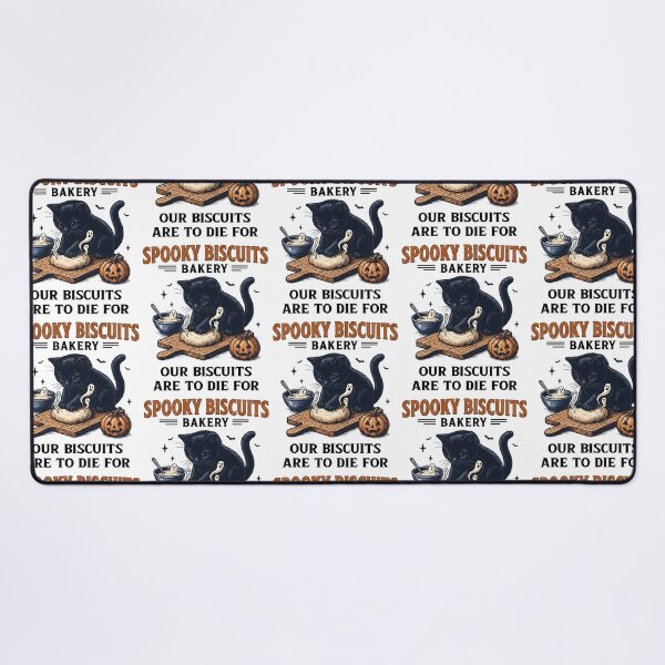 Item preview, Spooky Biscuits Bakery Halloween Cat Baking Pun designed and sold by RDGNR.