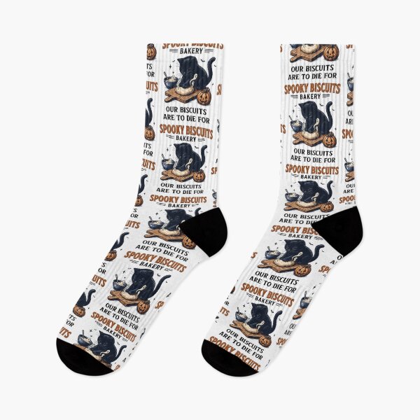 Item preview, Spooky Biscuits Bakery Halloween Cat Baking Pun designed and sold by RDGNR.