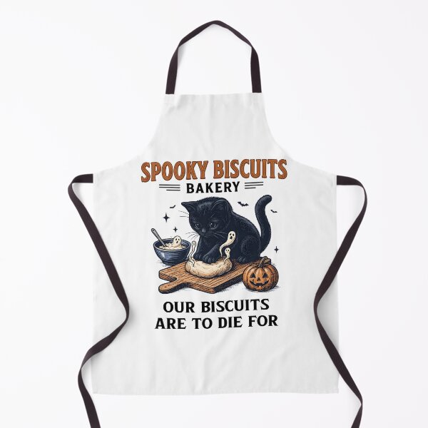 Item preview, Spooky Biscuits Bakery Halloween Cat Baking Pun designed and sold by RDGNR.