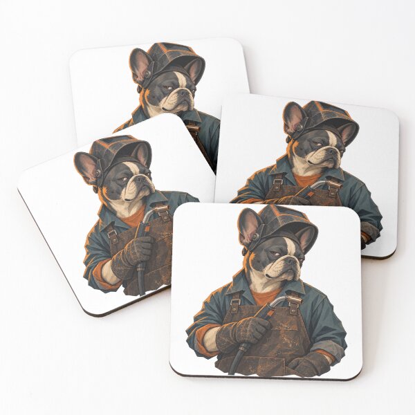 Item preview, French Bulldog Welder at Work designed and sold by ArtikaCreative.