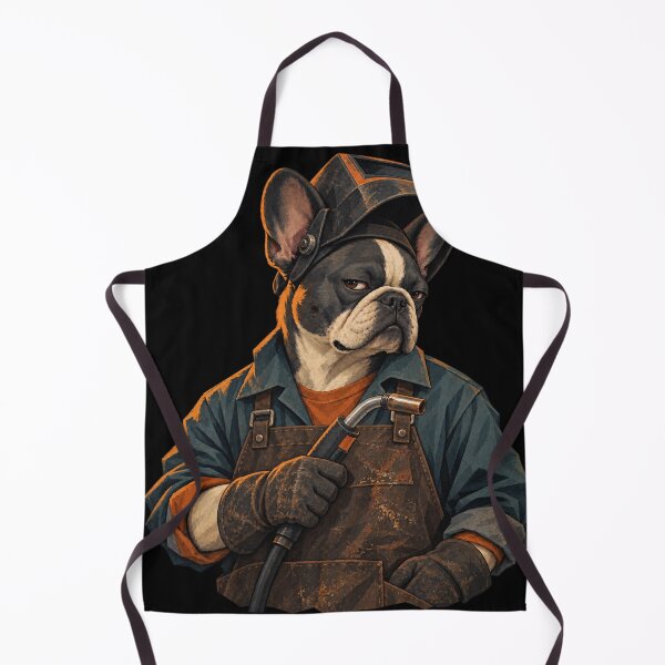 Item preview, French Bulldog Welder at Work designed and sold by ArtikaCreative.