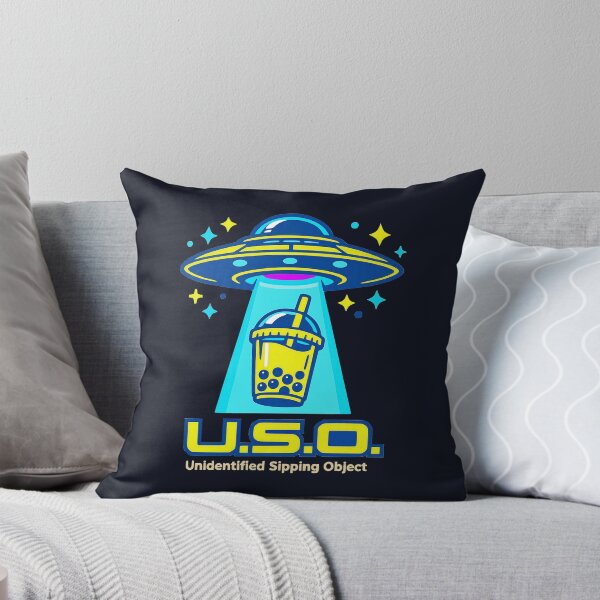 Item preview, UFO Boba Tea Unidentified Sipping Object Cute Space Alien designed and sold by KungPowUnicorn.