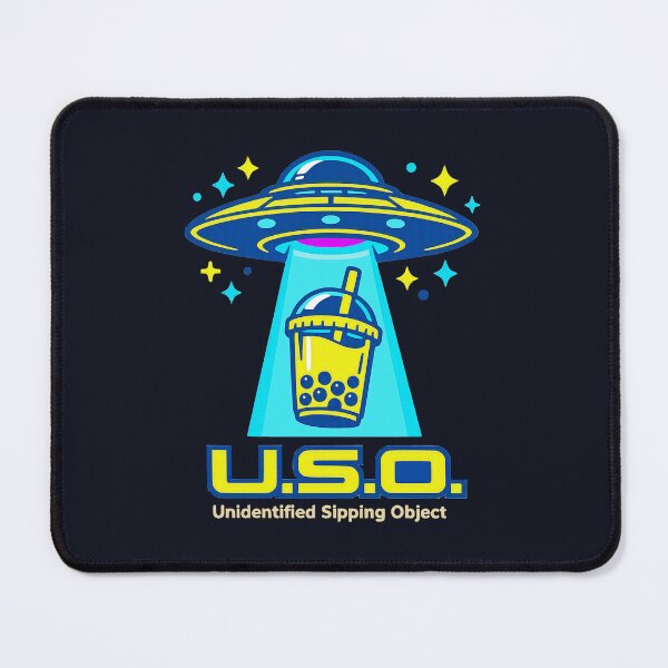 Item preview, UFO Boba Tea Unidentified Sipping Object Cute Space Alien designed and sold by KungPowUnicorn.