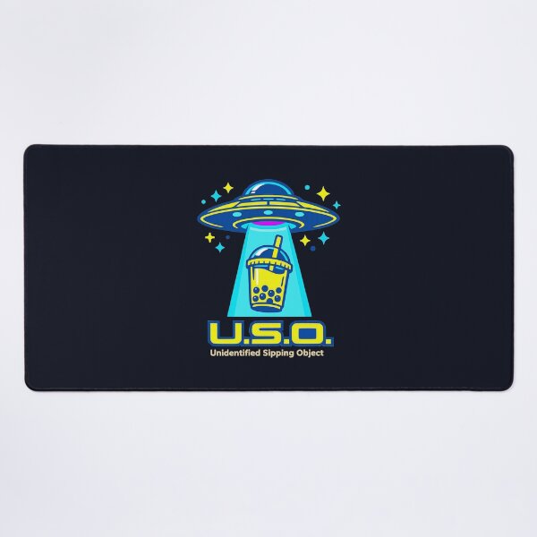Item preview, UFO Boba Tea Unidentified Sipping Object Cute Space Alien designed and sold by KungPowUnicorn.