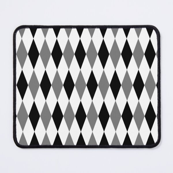 Item preview, Gray Black White Harlequin Diamonds Pattern - Light  designed and sold by PatternTitan.