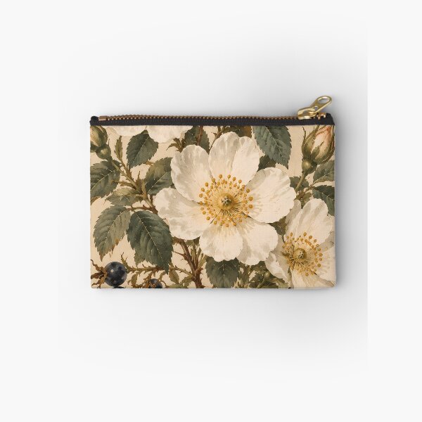Item preview, Botanical White Rose Watercolour on Aged Parchment designed and sold by Jozefin's Studio.