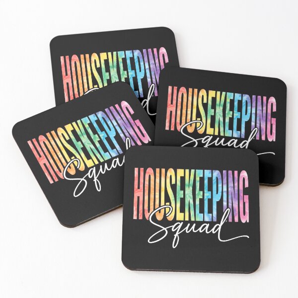 Item preview, Housekeeping Squad Rainbow Tie Dye Typography designed and sold by liamsi-kouz.