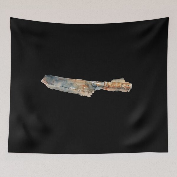 Item preview, Vintage Watercolor Saw Blade Weapon Design designed and sold by bvdesignart.