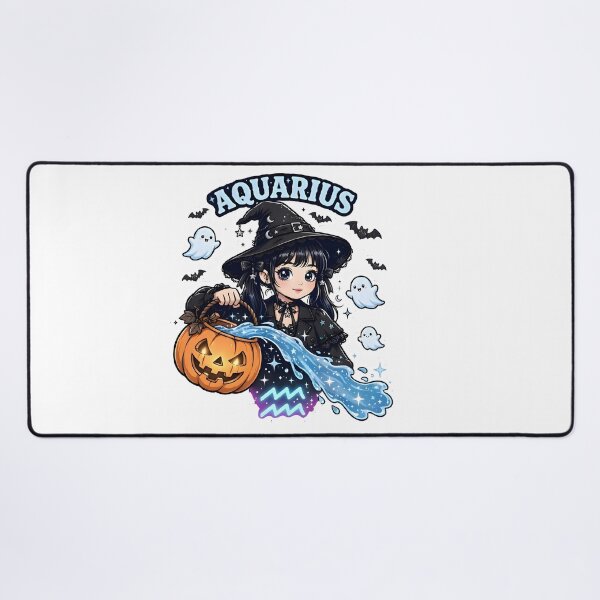 Item preview, Aquarius Halloween Witch Cute Cartoon designed and sold by Zodiac Celestial Art.