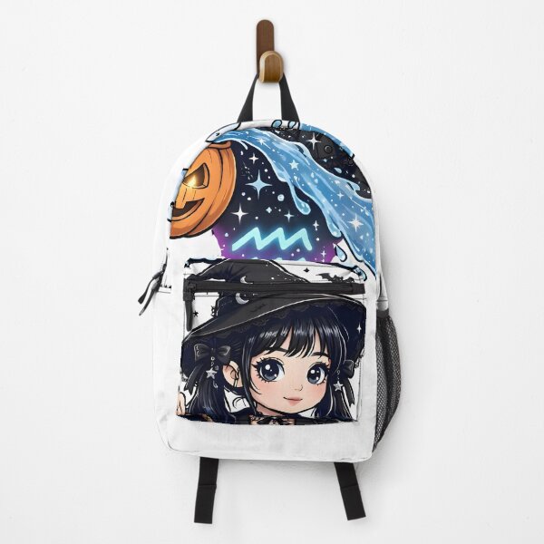 Item preview, Aquarius Halloween Witch Cute Cartoon designed and sold by Zodiac Celestial Art.