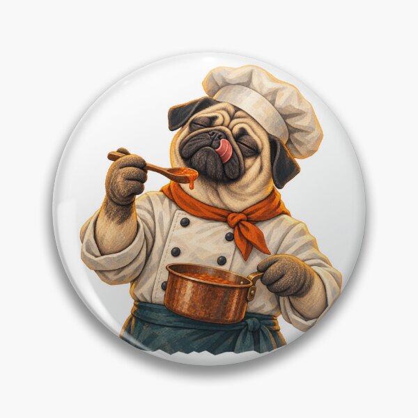 Item preview, Pug Chef Cooking With Love designed and sold by ArtikaCreative.