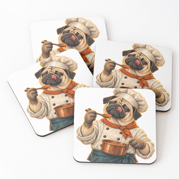 Item preview, Pug Chef Cooking With Love designed and sold by ArtikaCreative.
