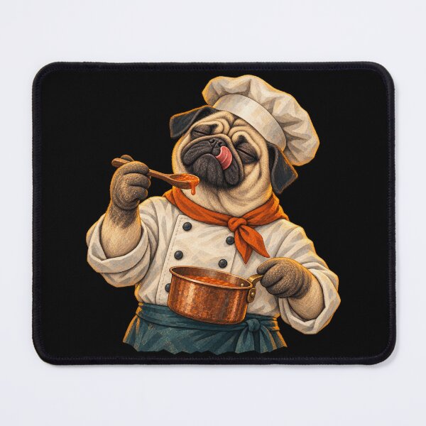 Item preview, Pug Chef Cooking With Love designed and sold by ArtikaCreative.