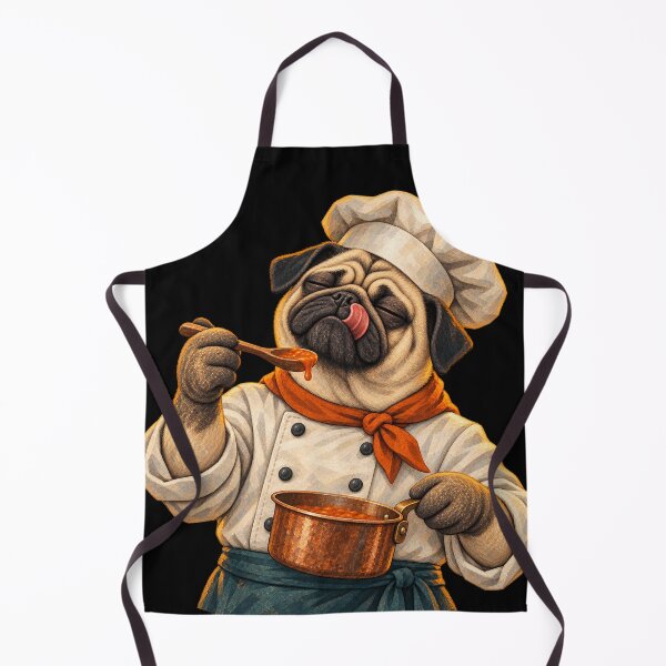 Item preview, Pug Chef Cooking With Love designed and sold by ArtikaCreative.