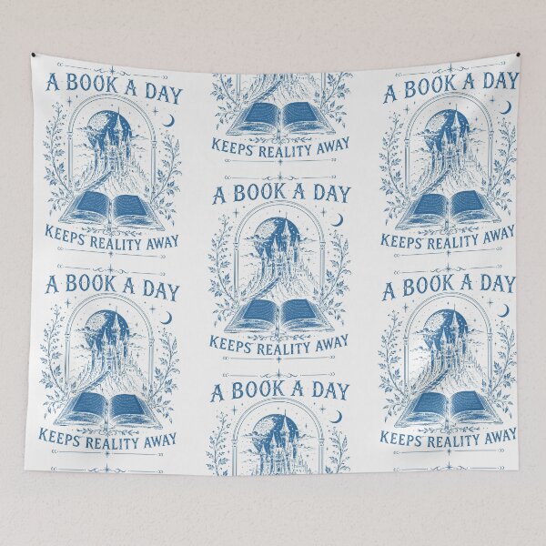 Item preview, A Book A Day Fantasy Reading Castle Quote designed and sold by RDGNR.