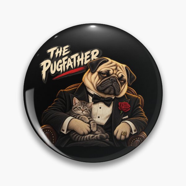 Item preview, The Pugfather Funny Mafia Pug designed and sold by ArtikaCreative.