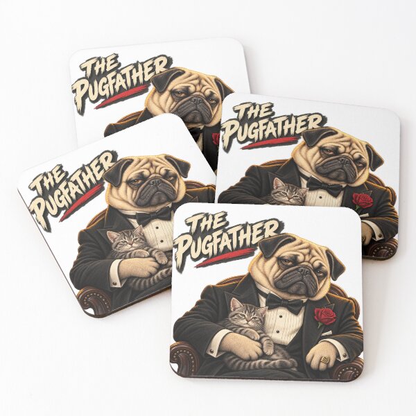 Item preview, The Pugfather Funny Mafia Pug designed and sold by ArtikaCreative.